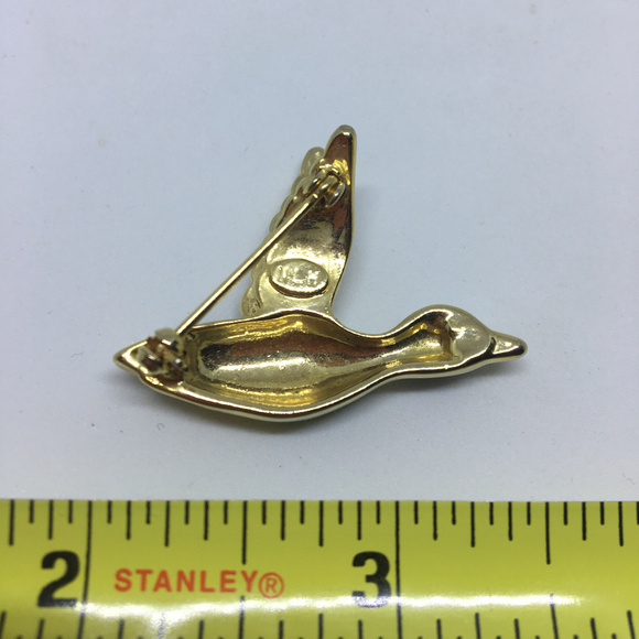 Vintage Signed NLH Landau Duck Brooch Pin 1987 - Picture 3 of 3